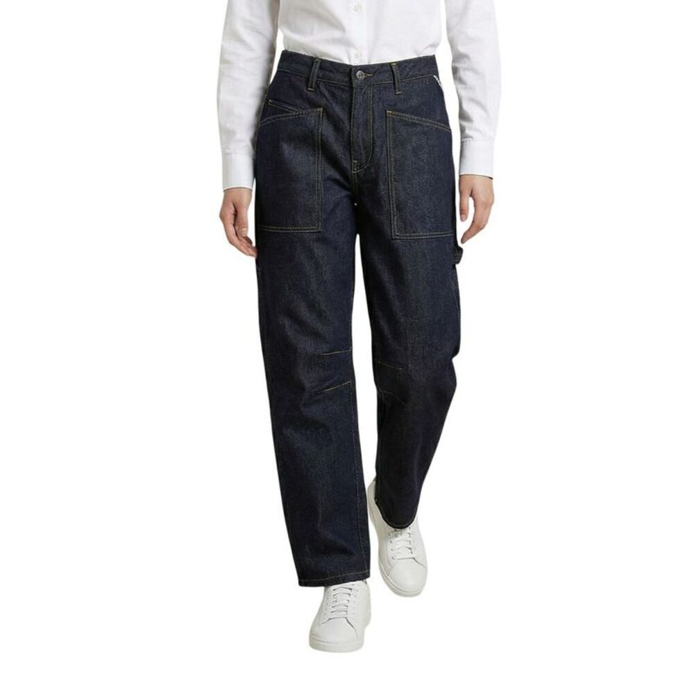 Replay Blue Cotton Mom Women's Jeans